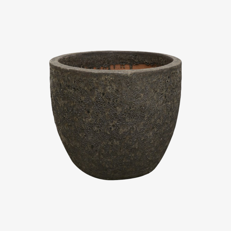 Lava Egg Pot Black - Large