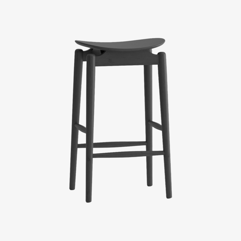 Oslo Barstool - Solid Oak/Black