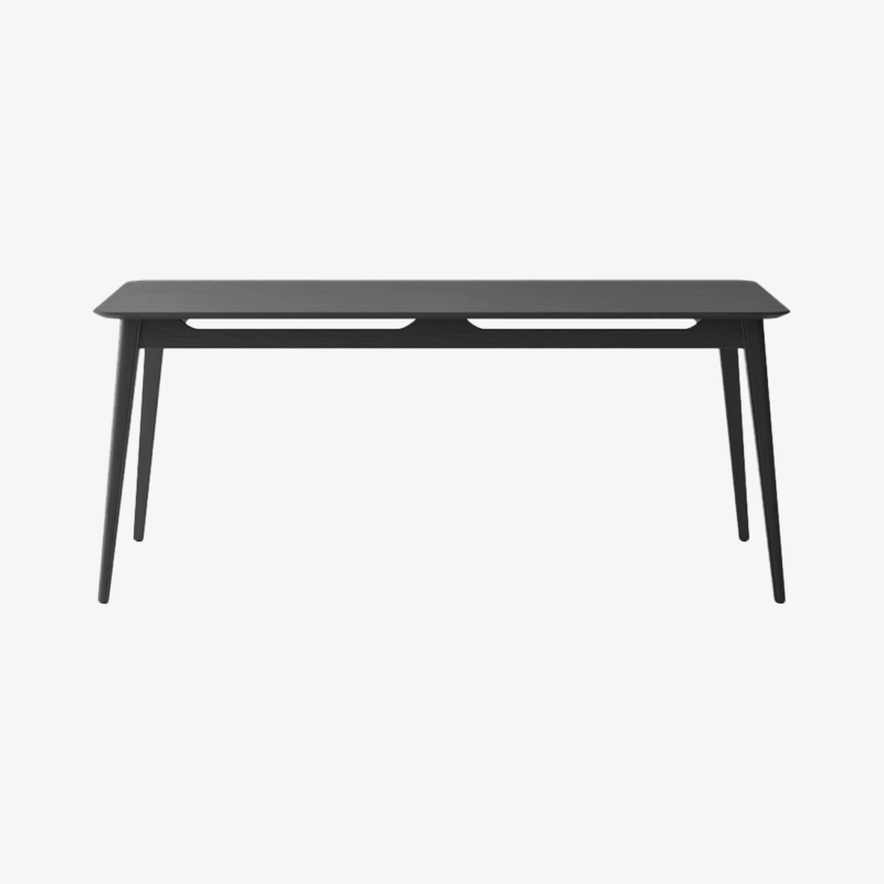 Rokke Dining Table 220cm - Solid Oak/Black