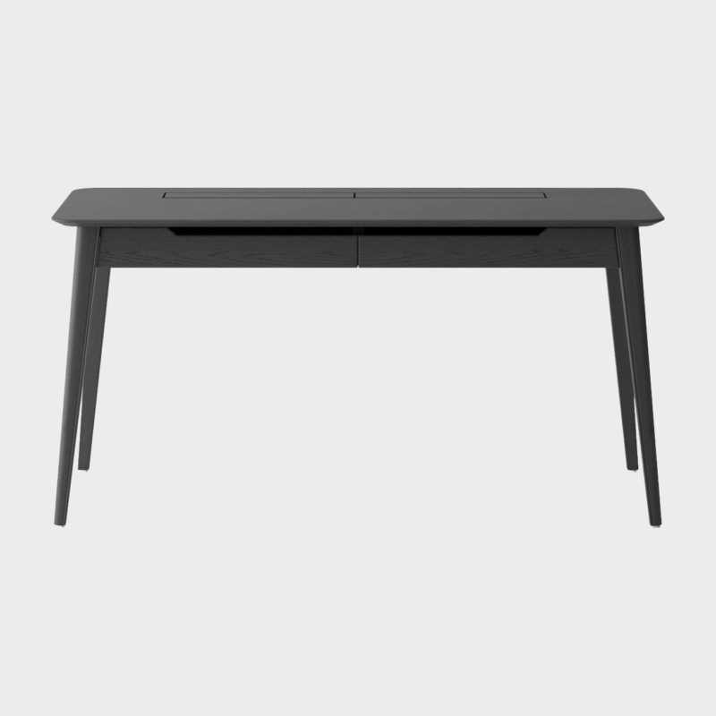 Ryen Study Desk - Solid Oak/Black