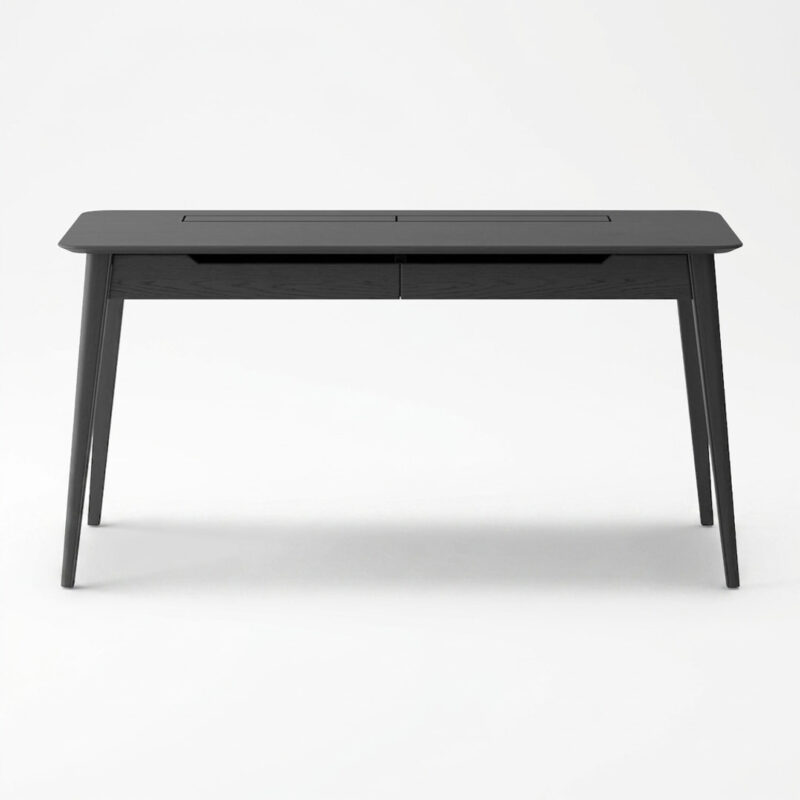 Ryen Study Desk - Solid Oak/Black