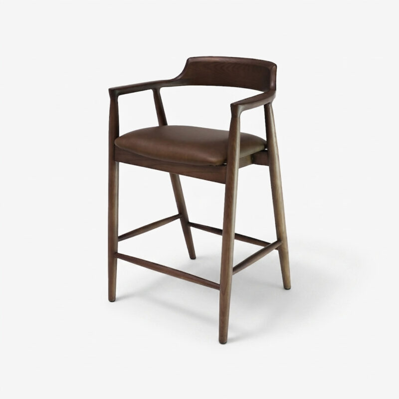 Eaton Barstool Brown Leather