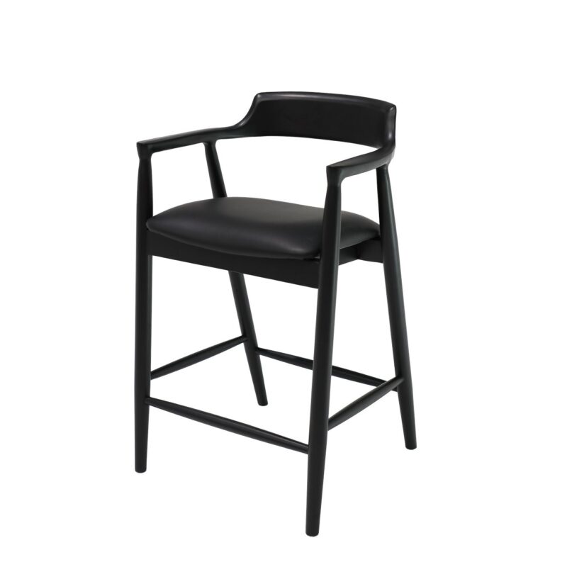Ealing Barstool Black Leather