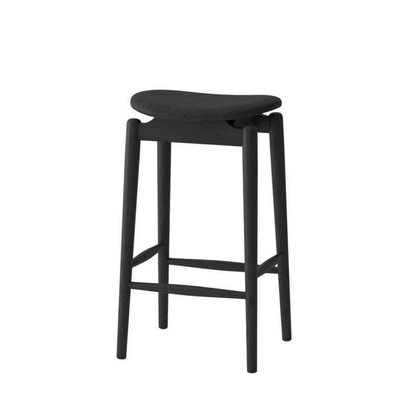 Oslo Barstool – Ash Black/Black Leather