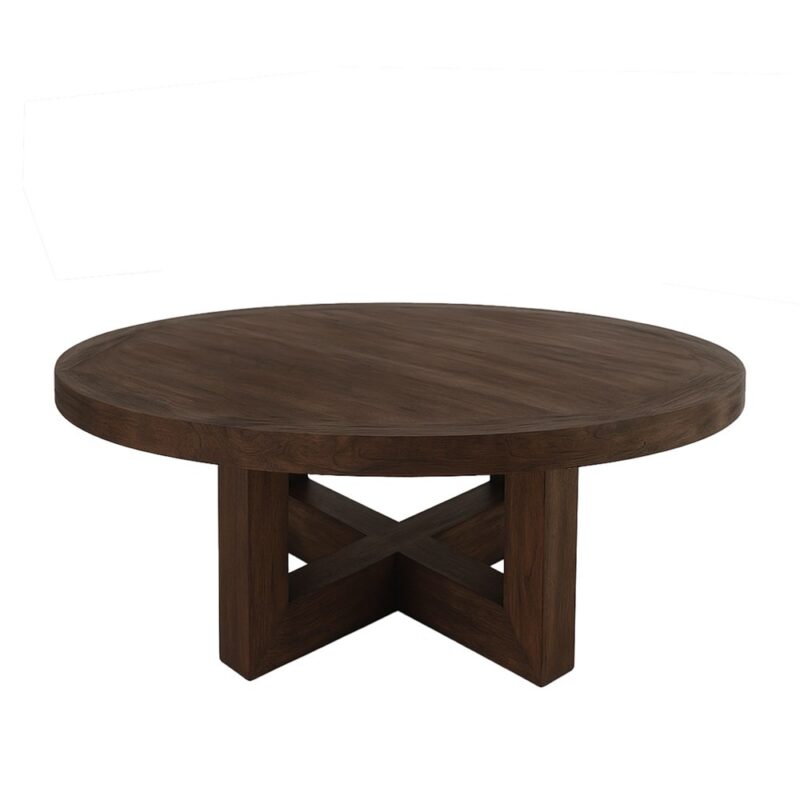 Marlow Round Coffee Table – Walnut Brown