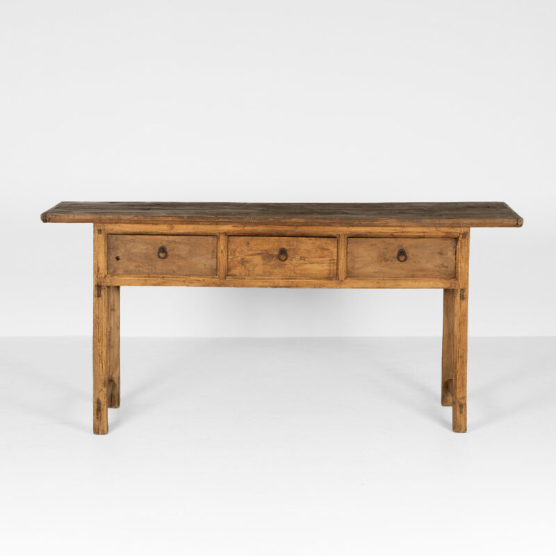 Antique wooden console 3 drawer