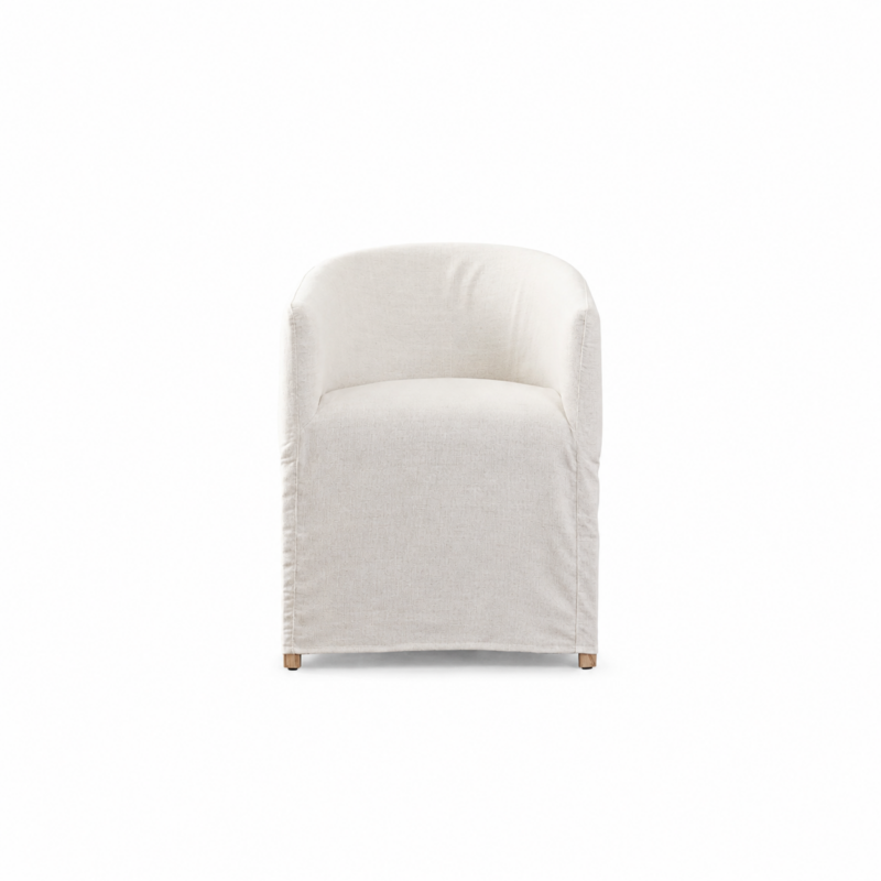 BLYTHE SLIP COVER TUB CHAIR NATURAL