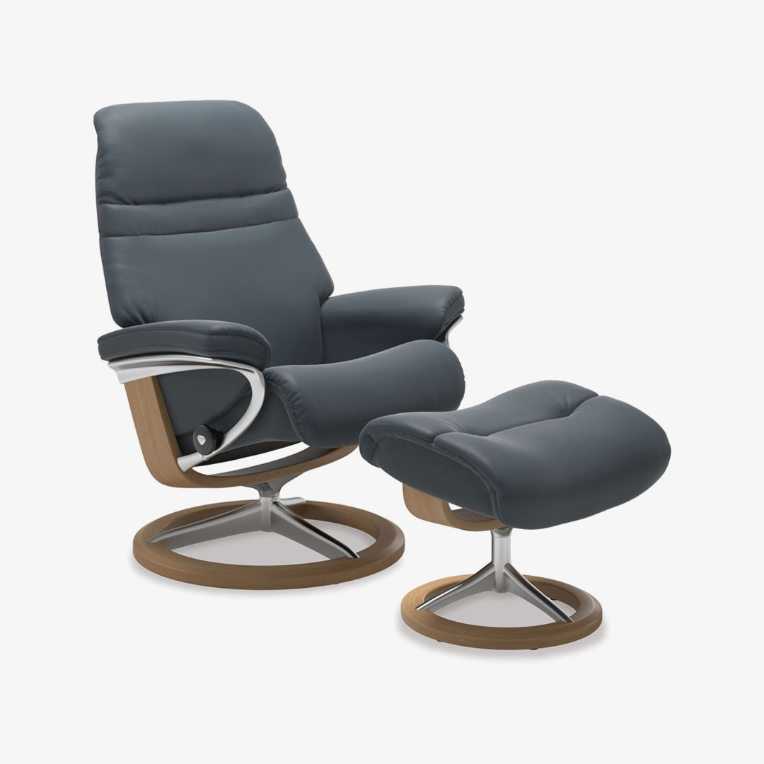 3Stressless® Sunrise Large Leather Recliner - Signature Base