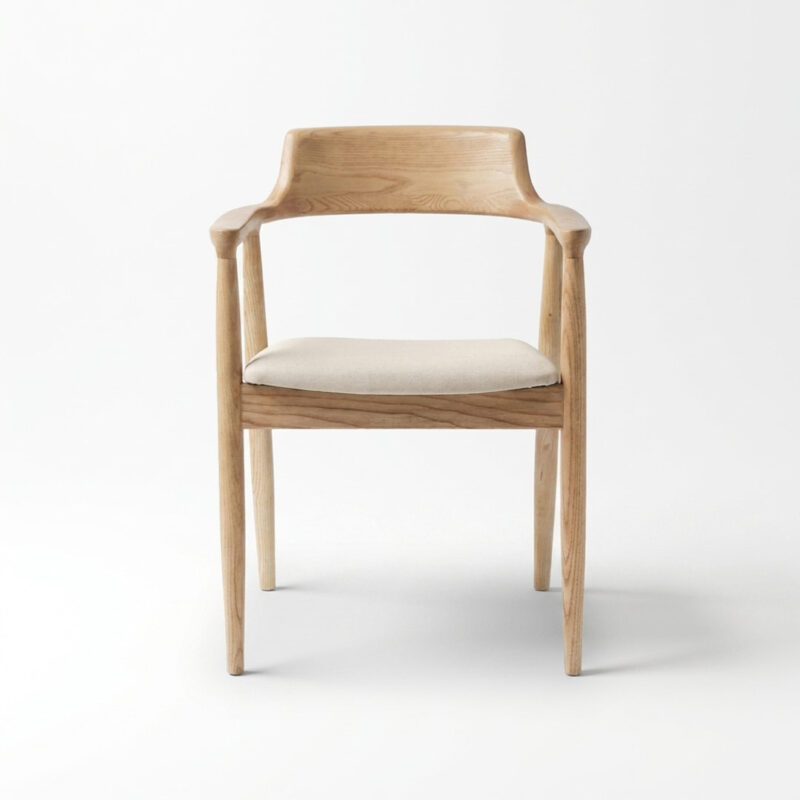 Eaton Dining Chair - Natural Frame/Linen Seat