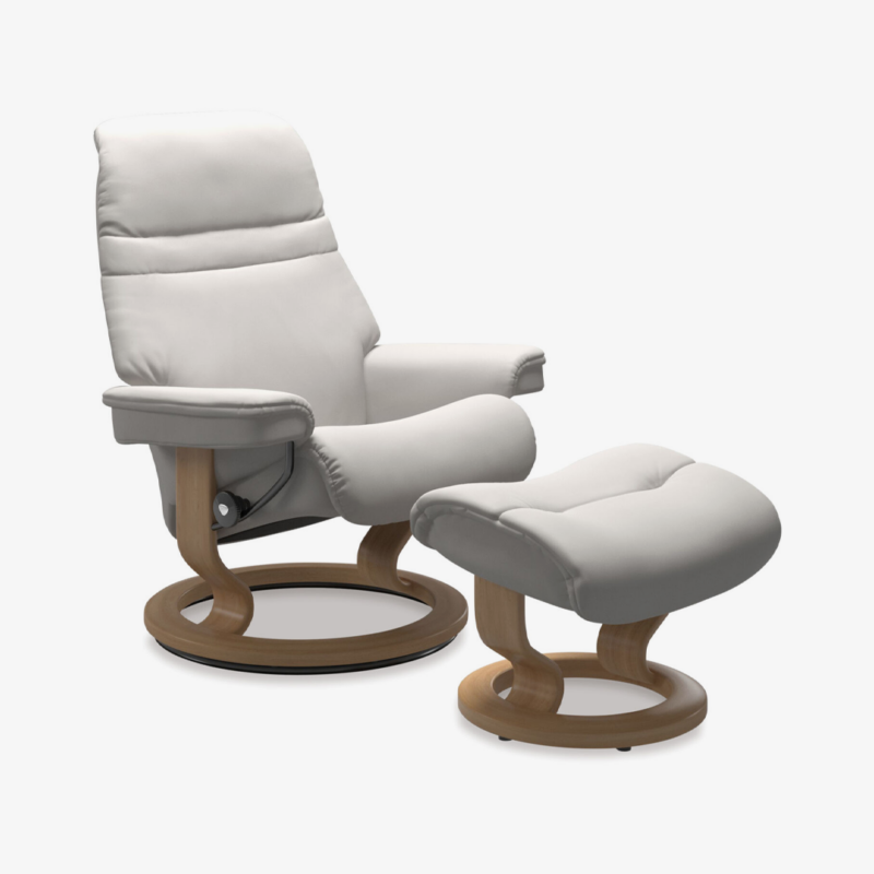 Stressless® Sunrise Leather Recliner - Classic Base - 3 Sizes Available - Special Buy