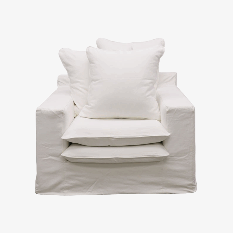 Keely Slipcover Armchair - White