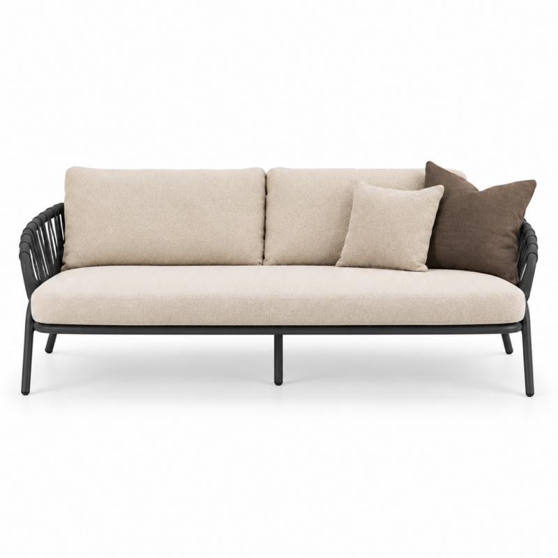 NOON OUTDOOR 3 SEATER SOFA CHARCOAL