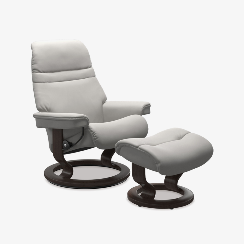Stressless® Sunrise Leather Recliner - Classic Base - 3 Sizes Available - Special Buy