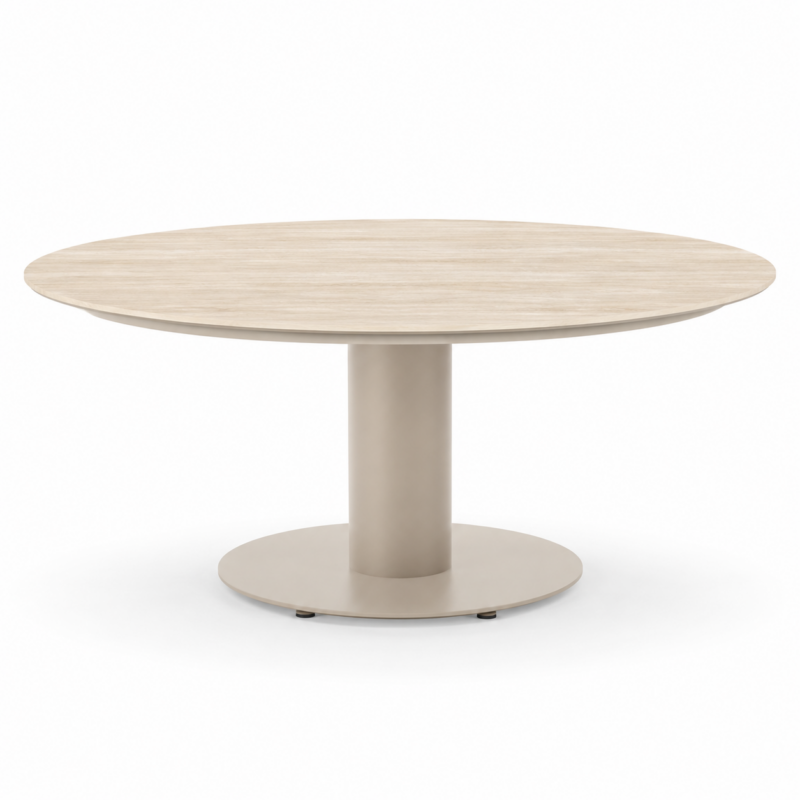 TUBE OUTDOOR LOW DINING TABLE MOCHA