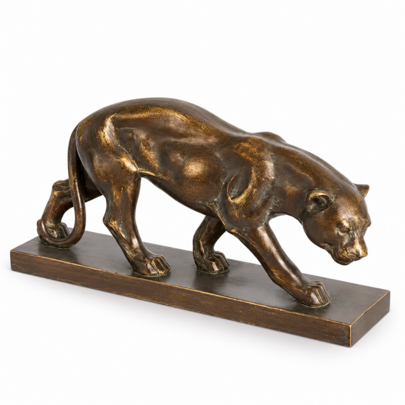 RENATO JAGUAR SCULPTURE ANTIQUE FINISH
