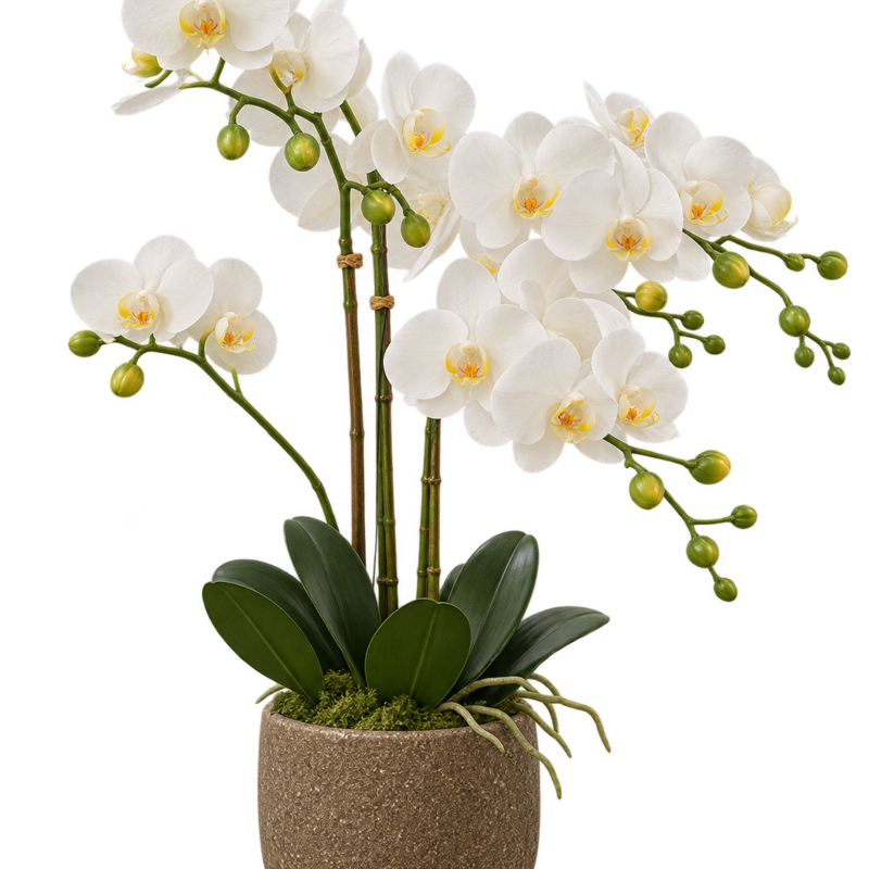 PHALAENOPSIS IN RUSTIC POT