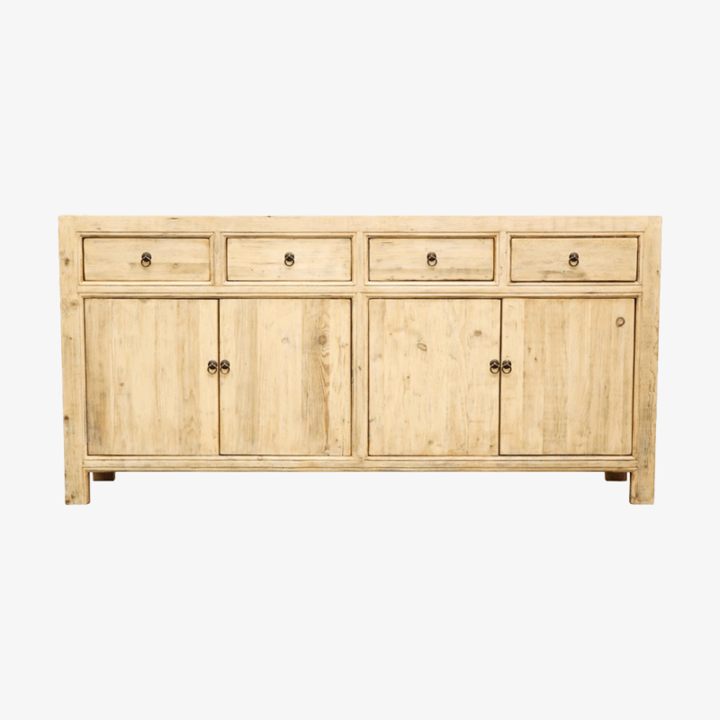 Oriental 4 Door Sideboard - Natural Finish