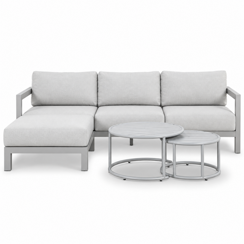 Hargrove 4 Pce Outdoor Lounge Suite White