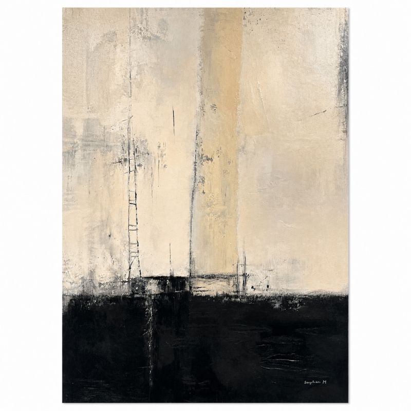 FRAMED ABSTRACT 5 - OIL PAINTING