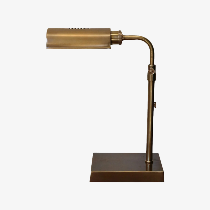 Adjustable Desk Lamp Brass Antiqued Finish