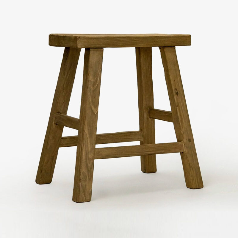 ANTIQUE LODGE STOOL RECTANGULAR