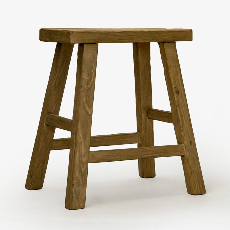 ANTIQUE LODGE STOOL RECTANGULAR