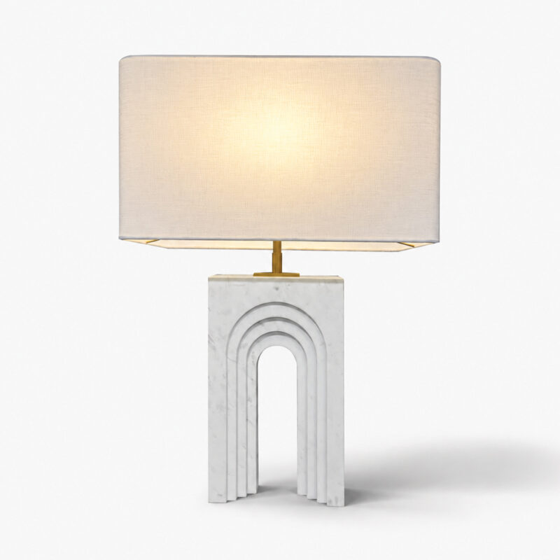 ARCH WHITE MARBLE TABLE LAMP