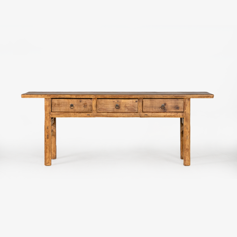 ANTIQUE BUTCHER TABLE 3 DRAWS 2110W