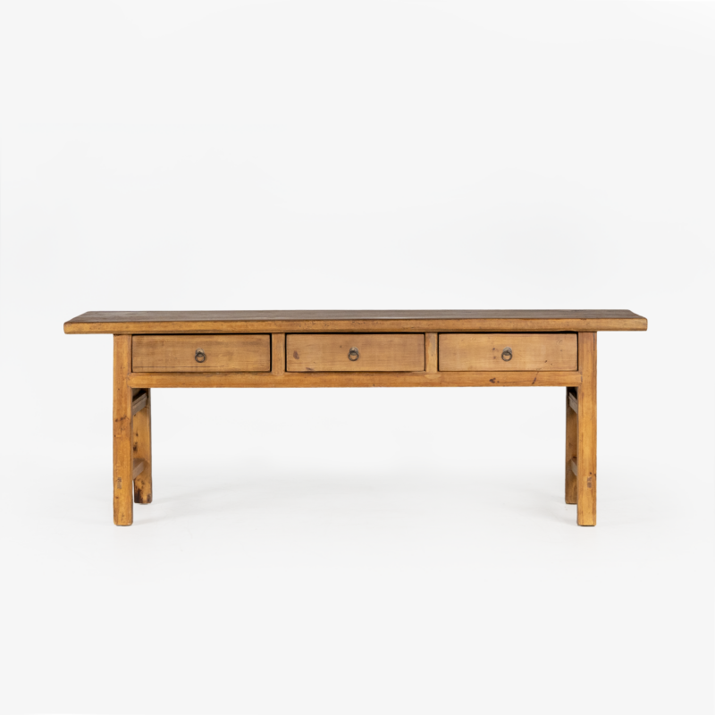 ANTIQUE BUTCHER TABLE 3 DRAWS 2140W LIGHT