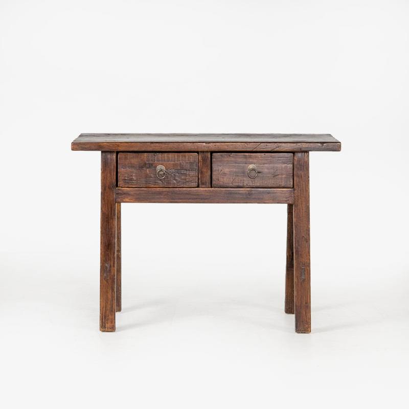 ANTIQUE BUTCHER TABLE 2 DRAWS 1090W