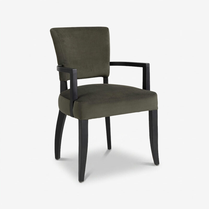 Maggie Dining Armchair Dark Brown Velvet