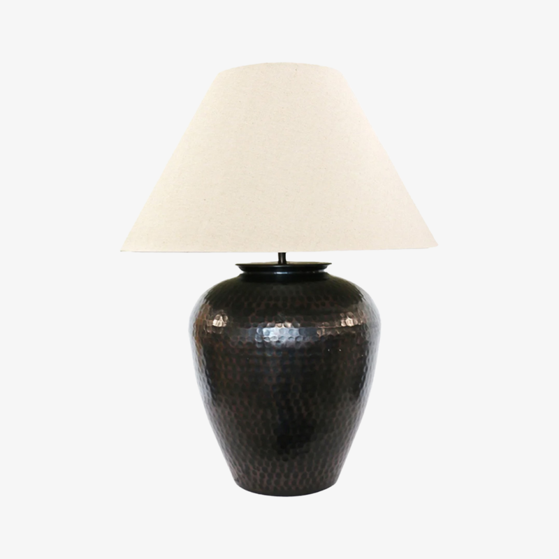 Athena Urn Lamp Dark Bronze and Verde Shade