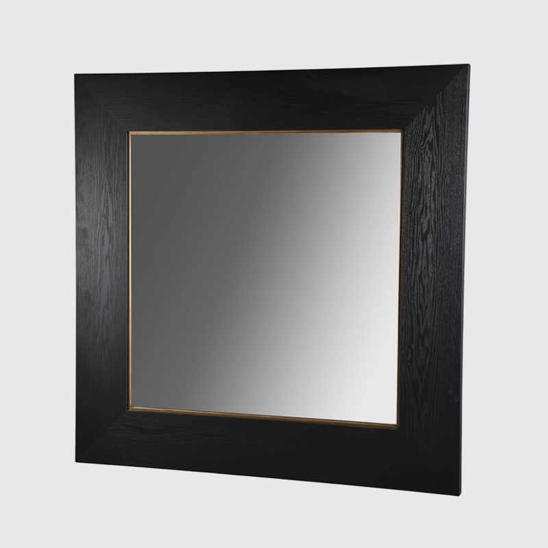 BLACK OAK & GOLD SQUARE MIRROR