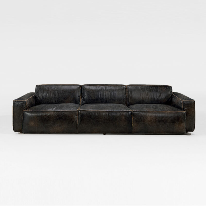 BUDDY 3 seater leather sofa