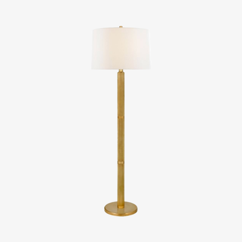 Barrett Large Knurled Floor Lamp – Brass