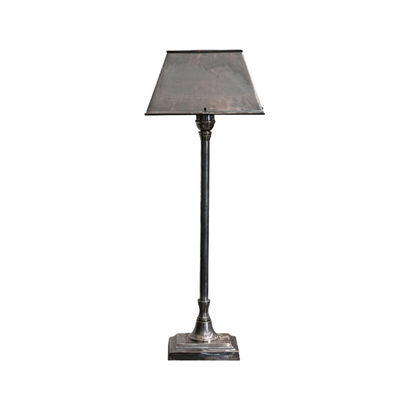 Brooklyn Brushed Pewter Finish Table Lamp Base with Metal Shade