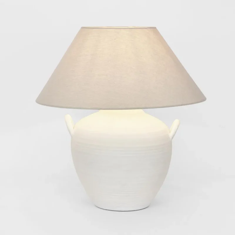 Camille White Table Lamp & Shade