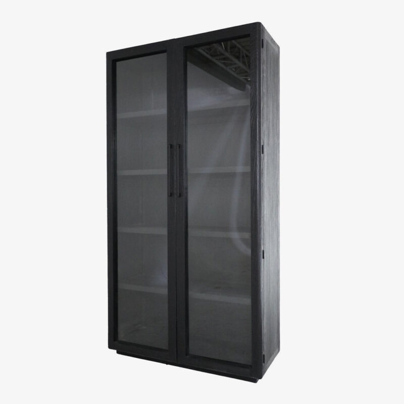 Casa 2-Door Glass Cabinet - Black