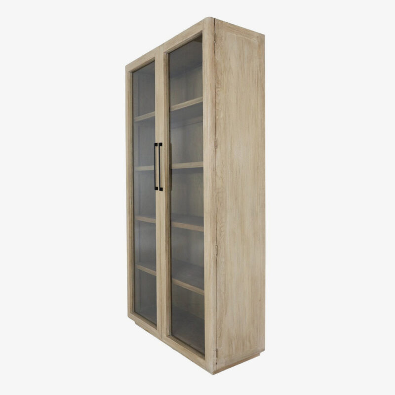Casa 2-Door Glass Cabinet - Natural