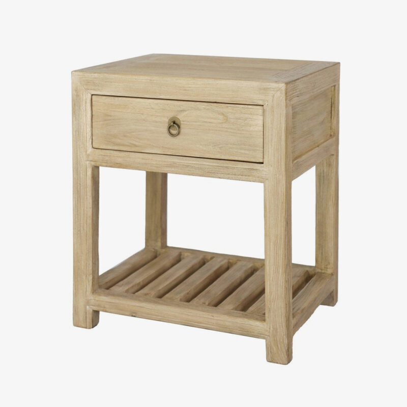 Casa Bedside with Slats - Natural
