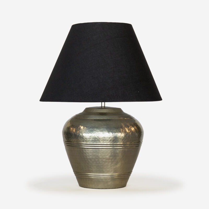 Catalina Ring Lamp Linen Black Shade