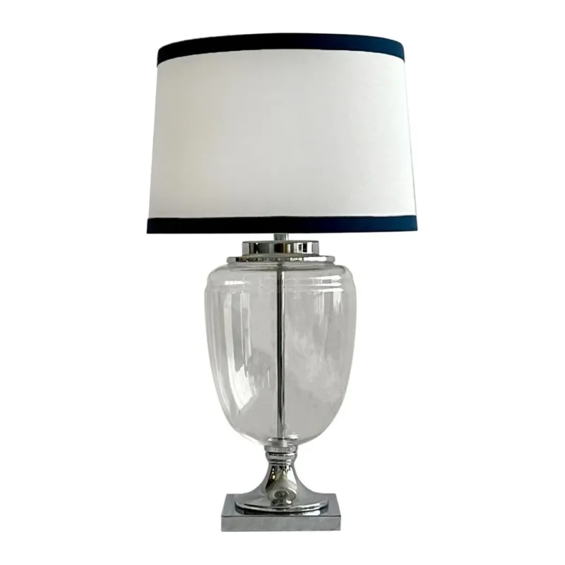 Charlotte Glass and Nickel Lamp