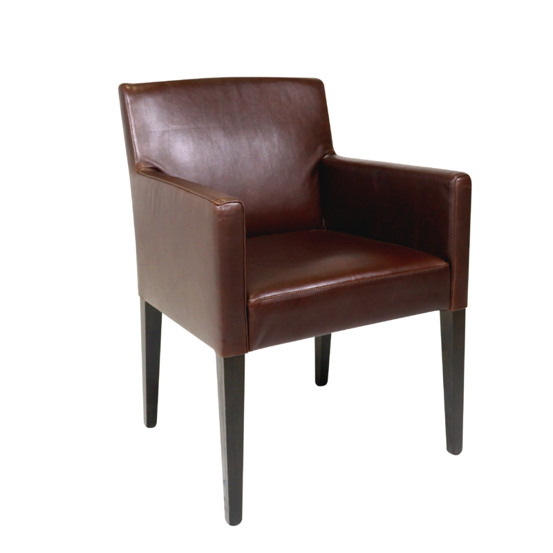 Costa Arm Chair High Back - Dark Brown