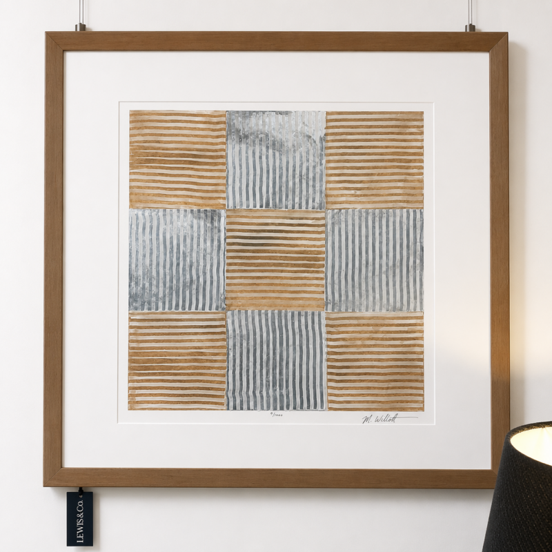 DRAUGHTBOARD 1 FRAMED PRINT