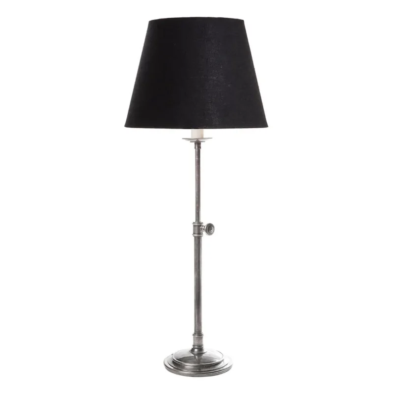 Davenport Table Lamp Base Antique Silver