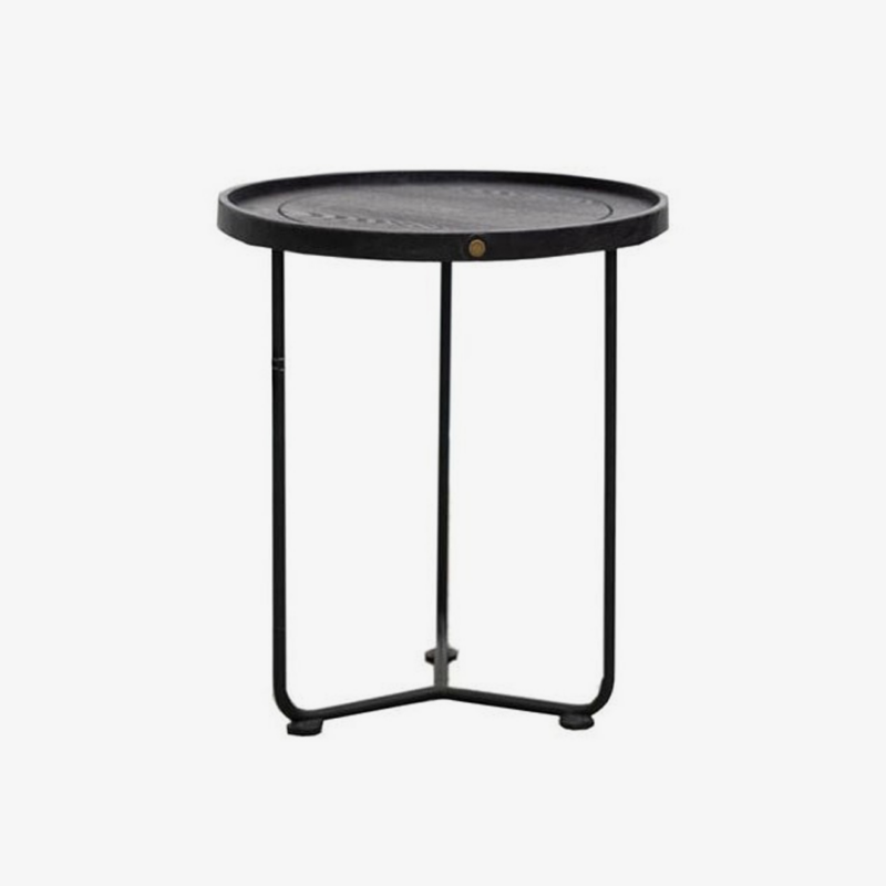 Haywood Round Side Table - Black