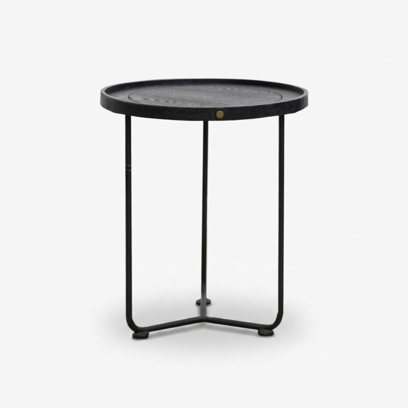 Haywood Round Side Table - Black