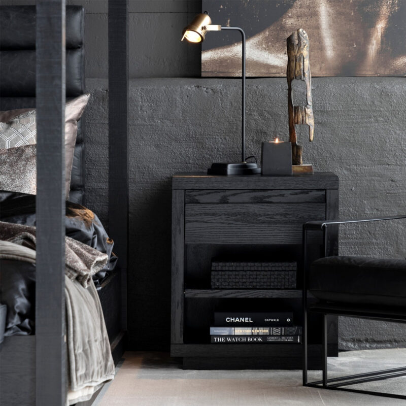 HUNTER Bedside table - black