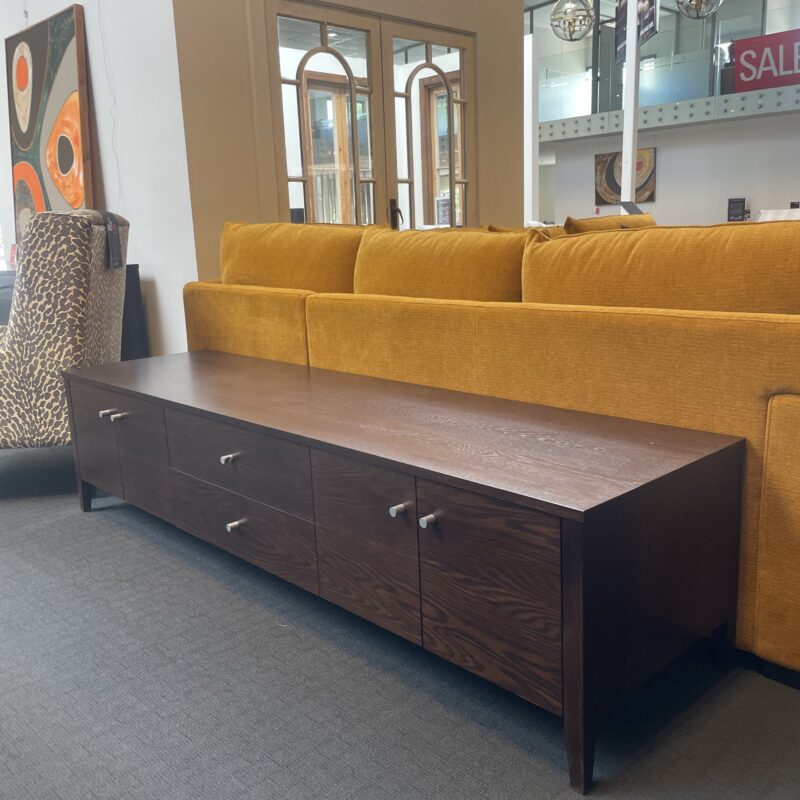 BAXTER 4 DOOR/2 DRAWER LOW ENTERTAINMENT UNIT CHOCOLATE