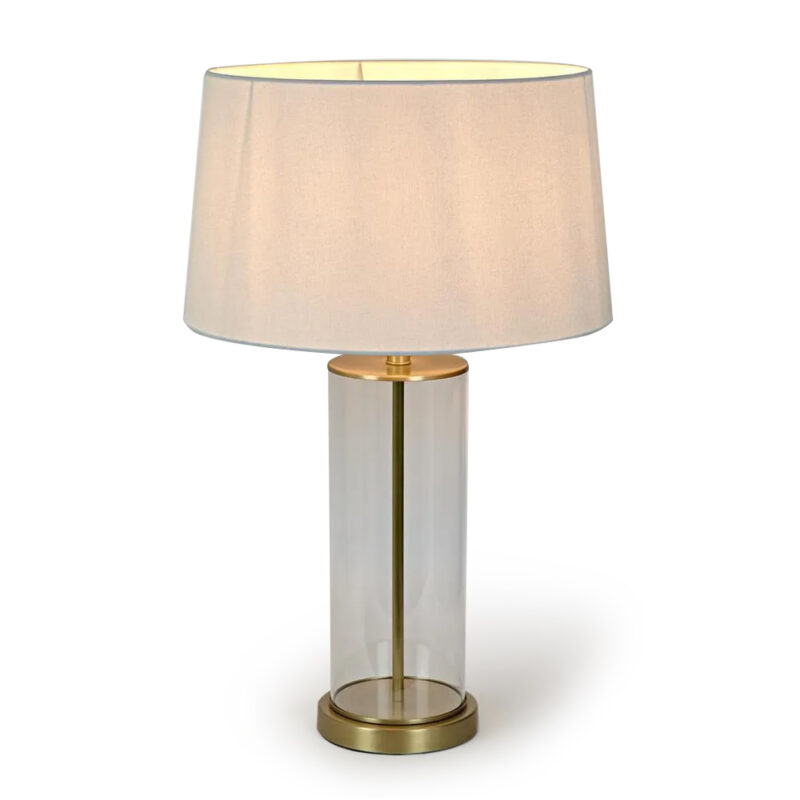 Iris Glass Table Lamp - Brass